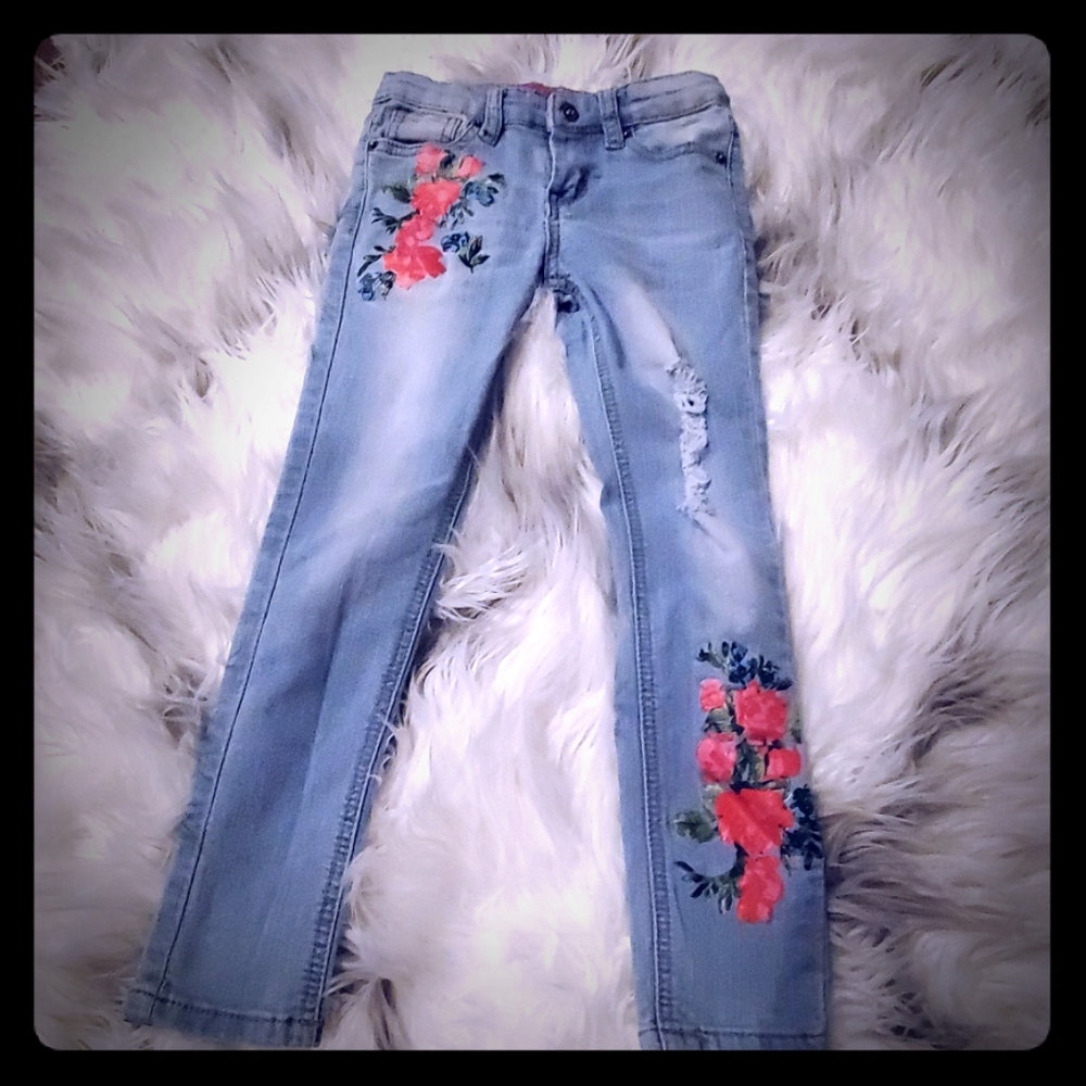 Betsey Johnson girls destroyed  Denim jeans